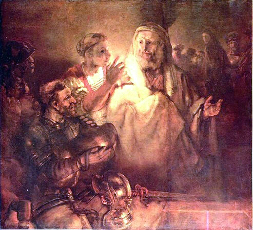 Rembrandt Van Rijn Peter Denouncing Christ - Hand Painted Oil Painting