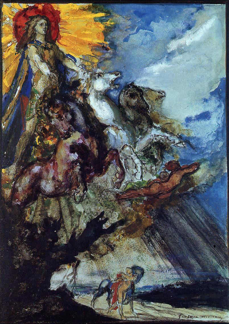 Gustave Moreau Phoebus and Boreas - Hand Painted Oil Painting