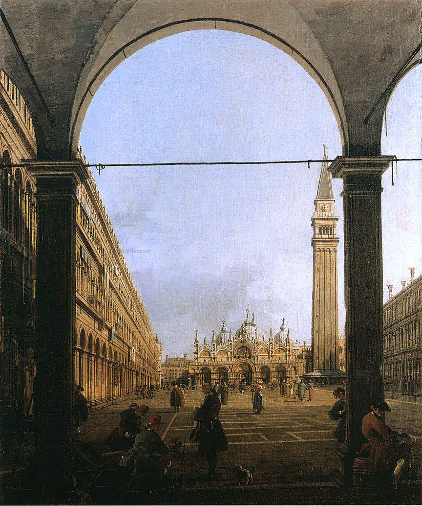 Canaletto Piazza San Marco, Looking East - Hand Painted Oil Painting