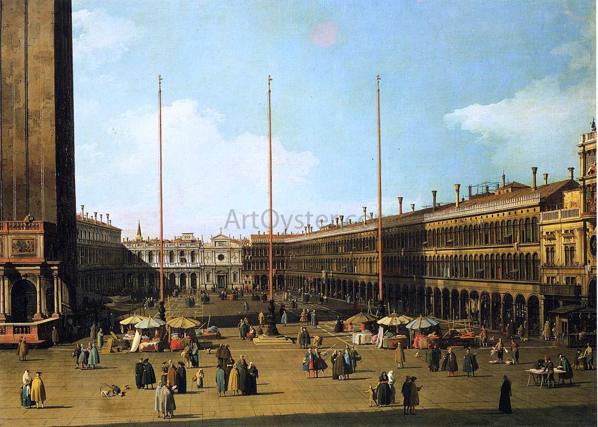 Canaletto Piazza San Marco, Looking Towards San Geminiano - Hand Painted Oil Painting