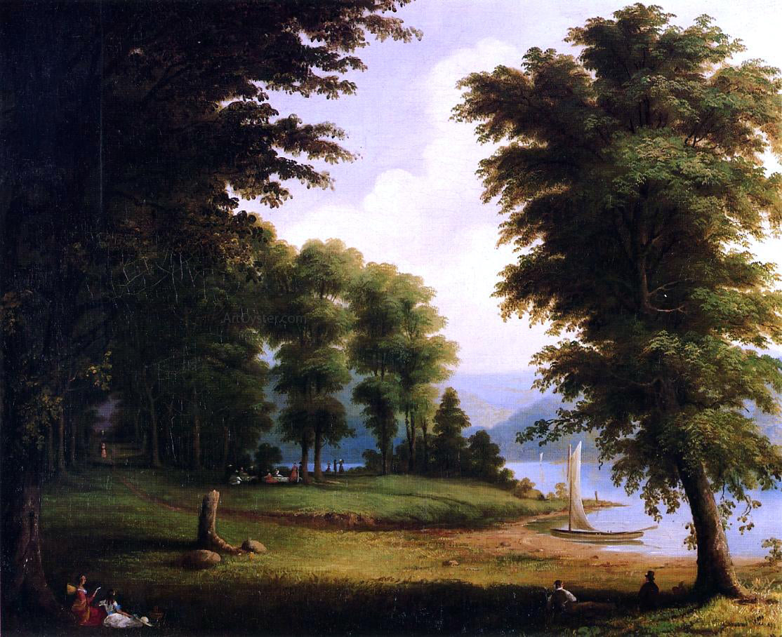 George Henry Durrie Picnic - Hand Painted Oil Painting