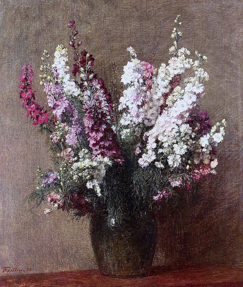 Henri Fantin-Latour Pieds d'Allouette - Hand Painted Oil Painting