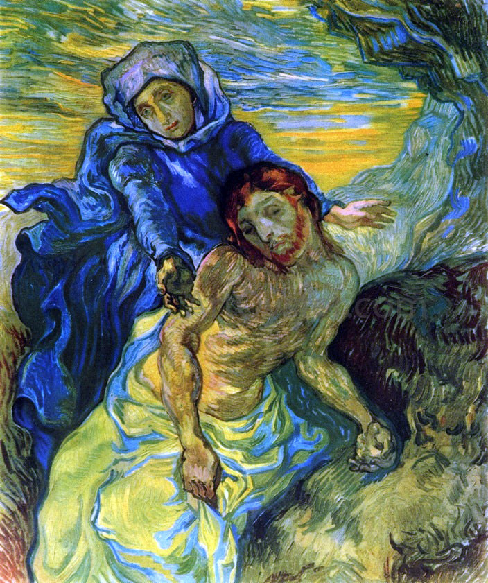 Vincent Van Gogh Pieta (after Delacroix) - Hand Painted Oil Painting