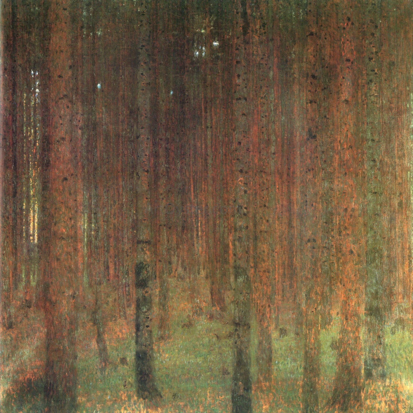 Gustav Klimt Pine Forest II - Hand Painted Oil Painting