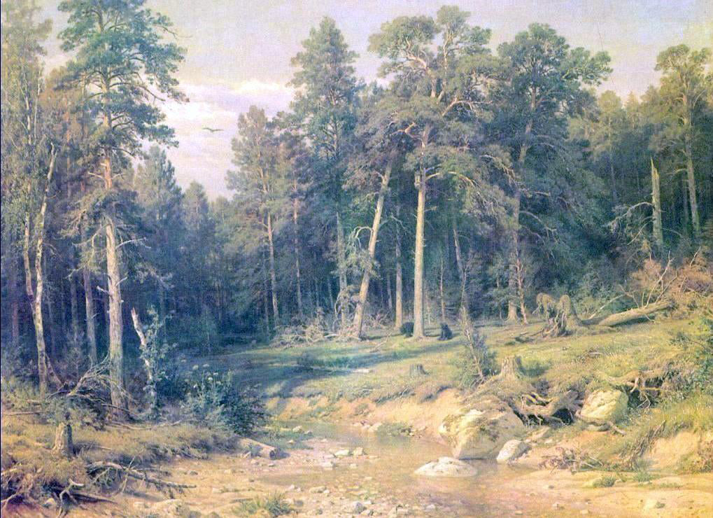 Ivan Ivanovich Shishkin Pinery. Ship timber in Viatka's province - Hand Painted Oil Painting