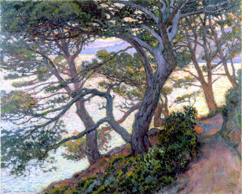 Theo Van Rysselberghe Pines of Rayol - Hand Painted Oil Painting