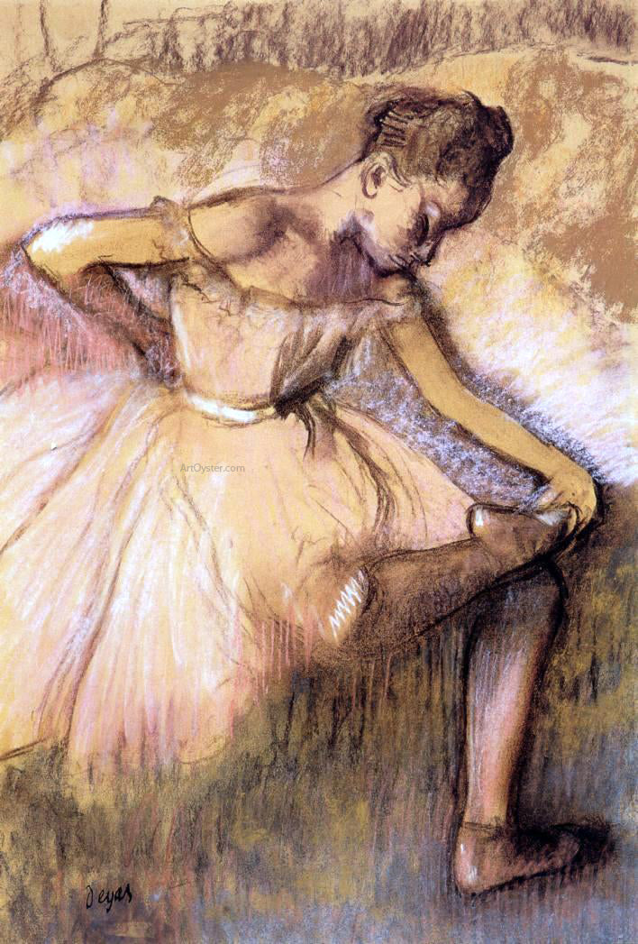 Edgar Degas Pink Dancer - Hand Painted Oil Painting