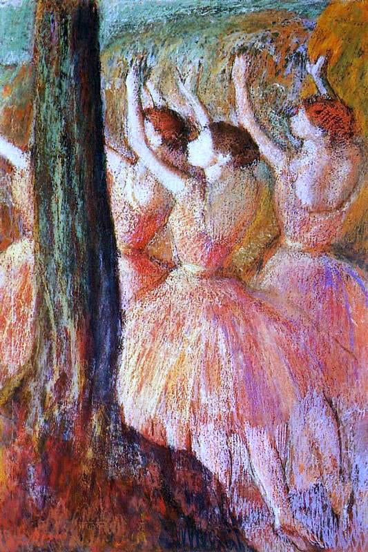 Edgar Degas Pink Dancers - Hand Painted Oil Painting