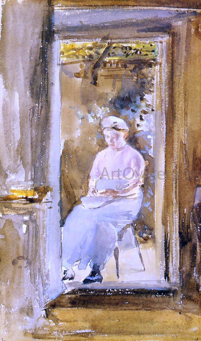 James McNeill Whistler Pink Note: Shelling Peas - Hand Painted Oil Painting