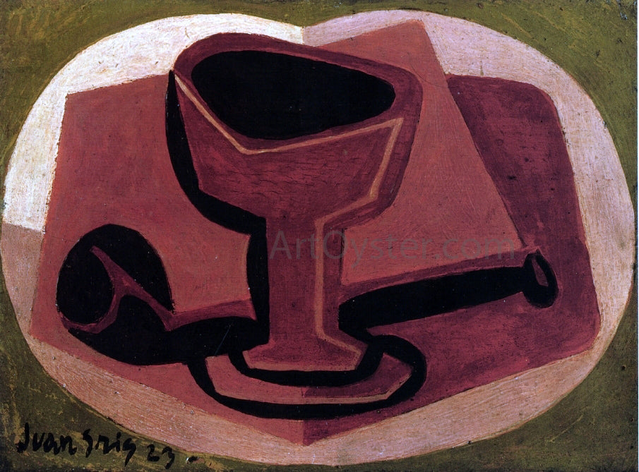 Juan Gris Pipe and Glass - Hand Painted Oil Painting