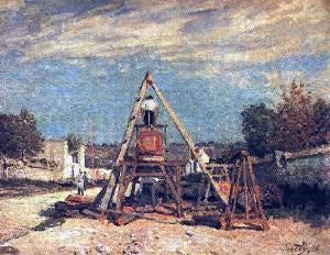 Alfred Sisley Pit Sawyers (also known as Wood Sawyers) - Hand Painted Oil Painting