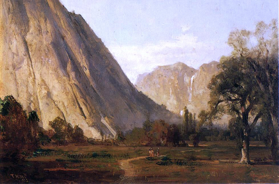 Thomas Hill Piute Indians, Yosemite - Hand Painted Oil Painting