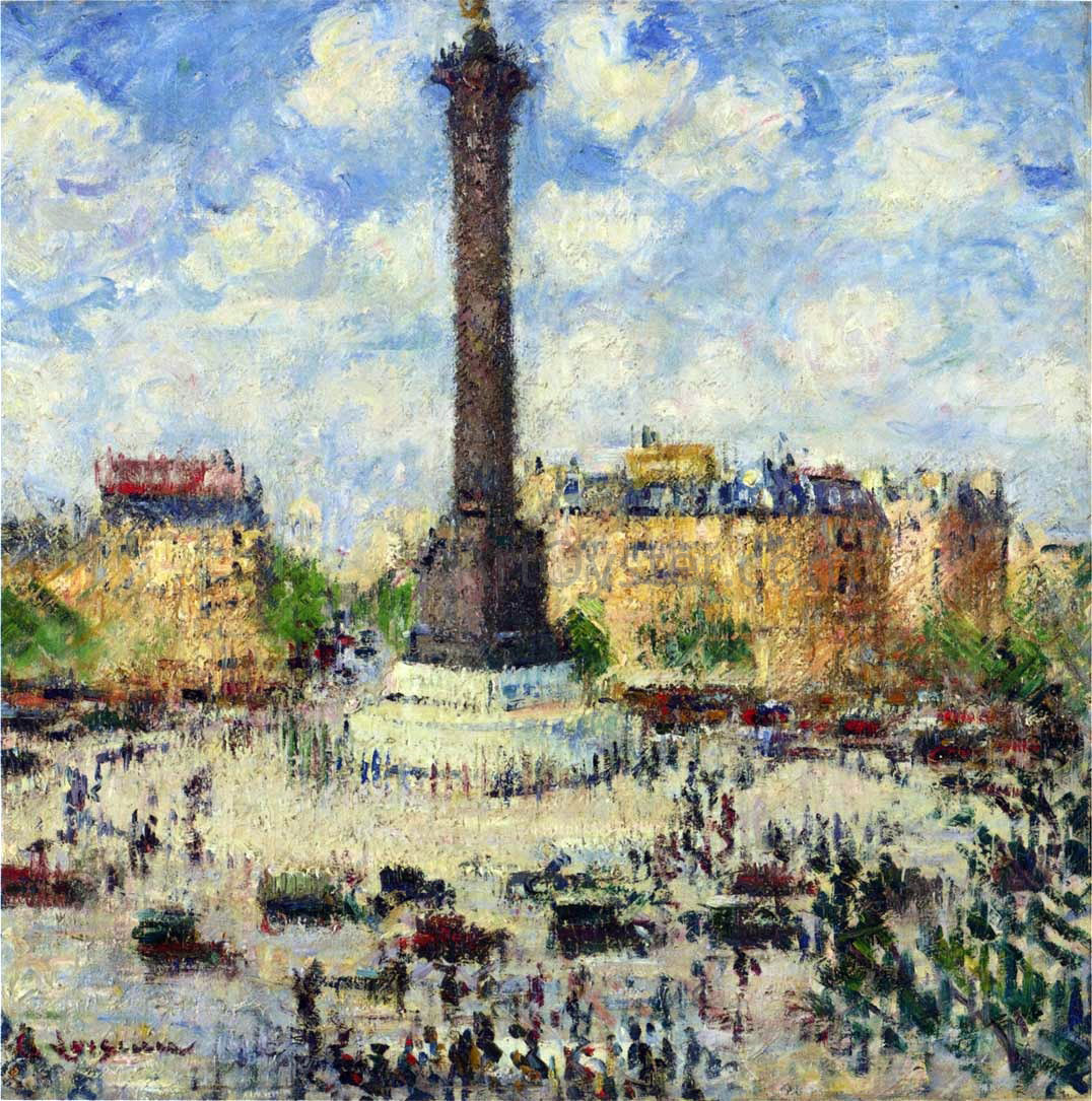 Gustave Loiseau Place de la Bastille - Hand Painted Oil Painting