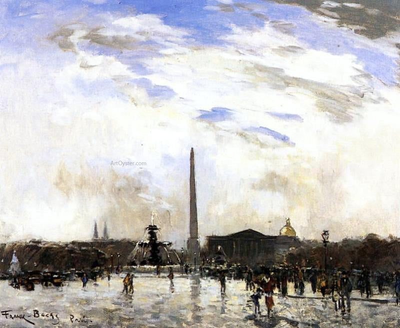 Frank Myers Boggs Place de la Concorde, Paris - Hand Painted Oil Painting