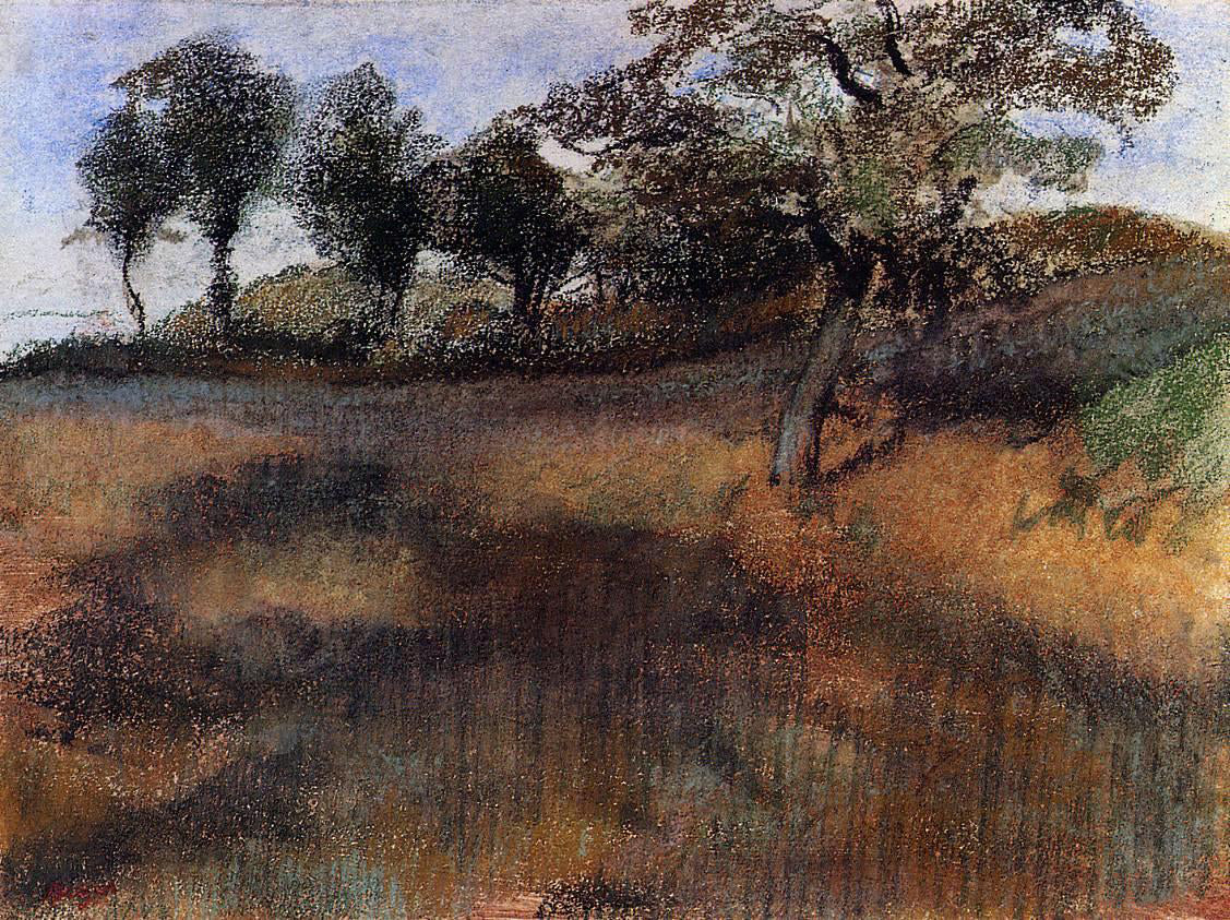 Edgar Degas Plowed Field - Hand Painted Oil Painting