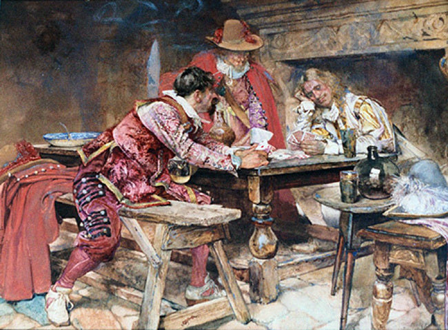 Edgar Bundy Plucking the Pigeon - Hand Painted Oil Painting