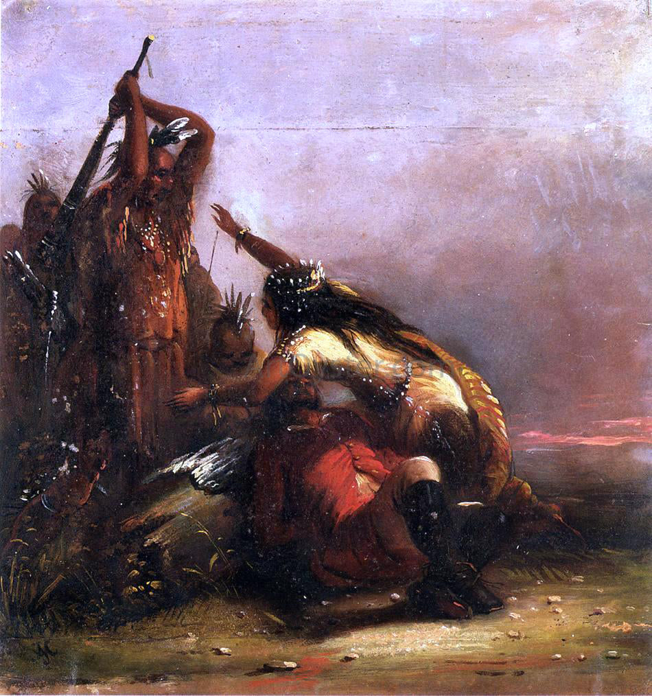 Alfred Jacob Miller Pocohontas - Hand Painted Oil Painting