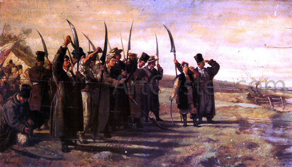 Stanislaus Von Chlebowski Polish Insurrectionists of the 1863 Rebellion - Hand Painted Oil Painting