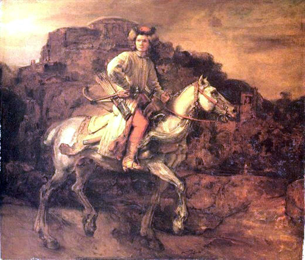Rembrandt Van Rijn Polish Rider - Hand Painted Oil Painting