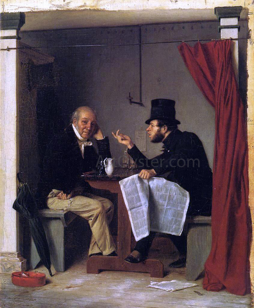 Richard Caton Woodville Politics in an Oysterhouse - Hand Painted Oil Painting