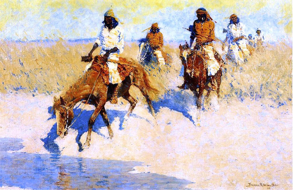 Frederic Remington Pool in the Desert - Hand Painted Oil Painting