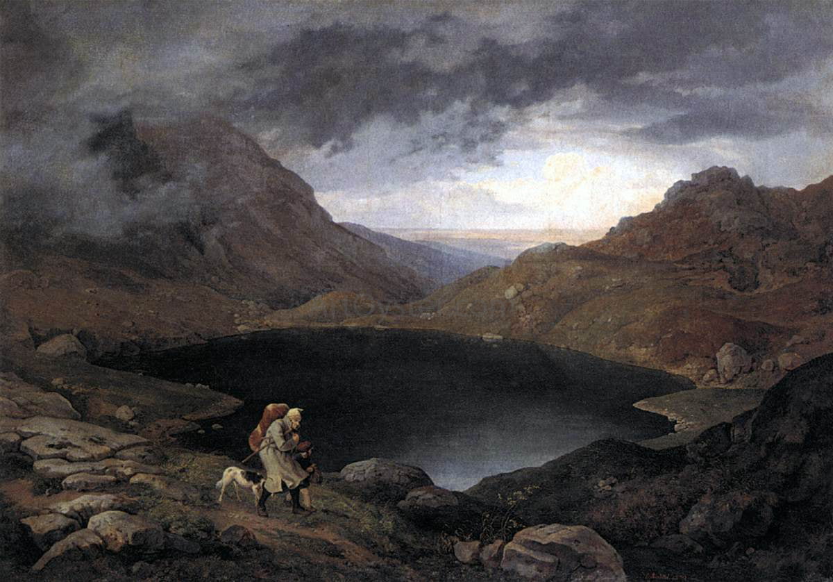 Adrian Ludwig Richter Pool in the Riesengebirge - Hand Painted Oil Painting