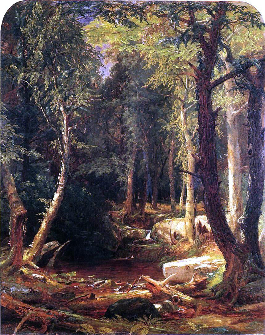 Jasper Francis Cropsey Pool in the Woods - Hand Painted Oil Painting