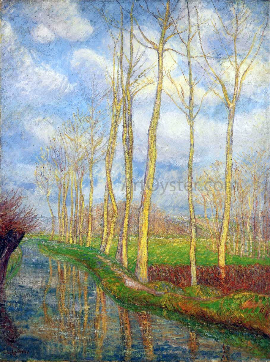 Gustave Loiseau Poplars - Hand Painted Oil Painting