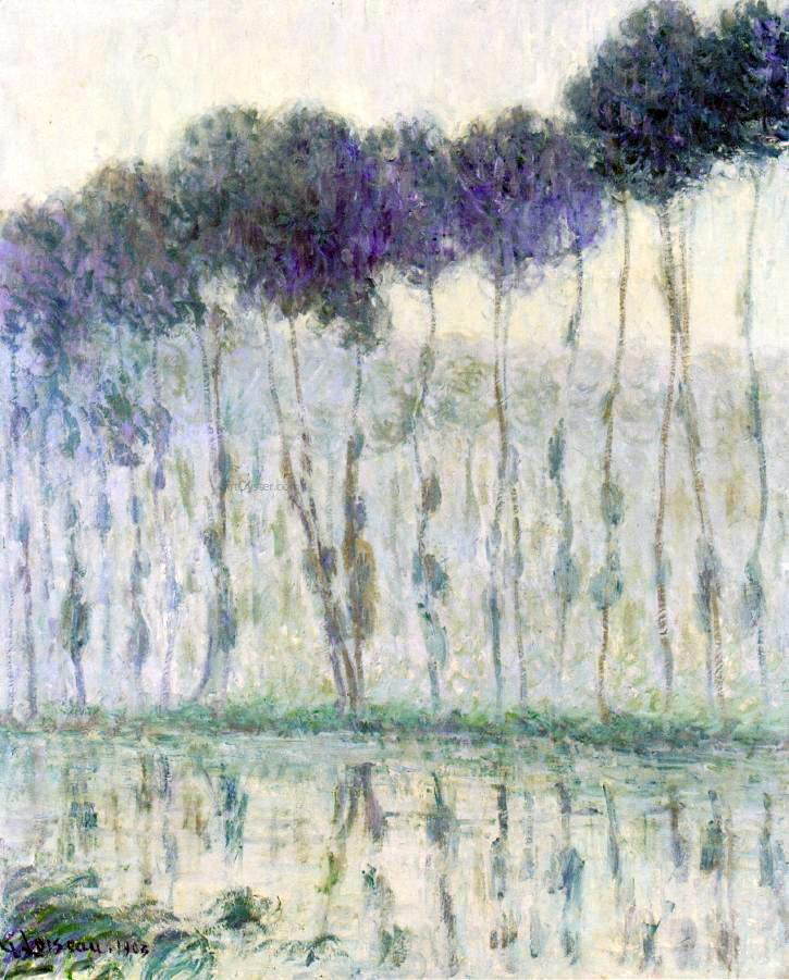 Gustave Loiseau Poplars on the Banks of the Eure - Hand Painted Oil Painting