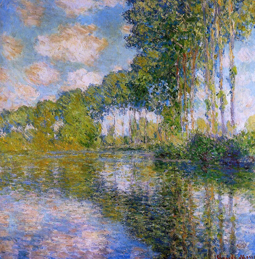 Claude Oscar Monet Poplars on the Banks of the River Epte - Hand Painted Oil Painting