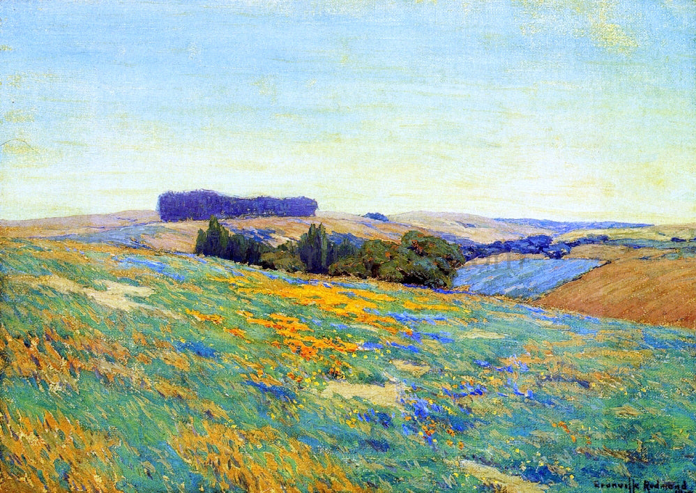 Granville Redmond Poppies and Lupine - Hand Painted Oil Painting