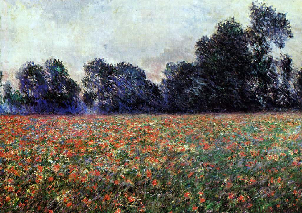 Claude Oscar Monet Poppies at Giverny - Hand Painted Oil Painting