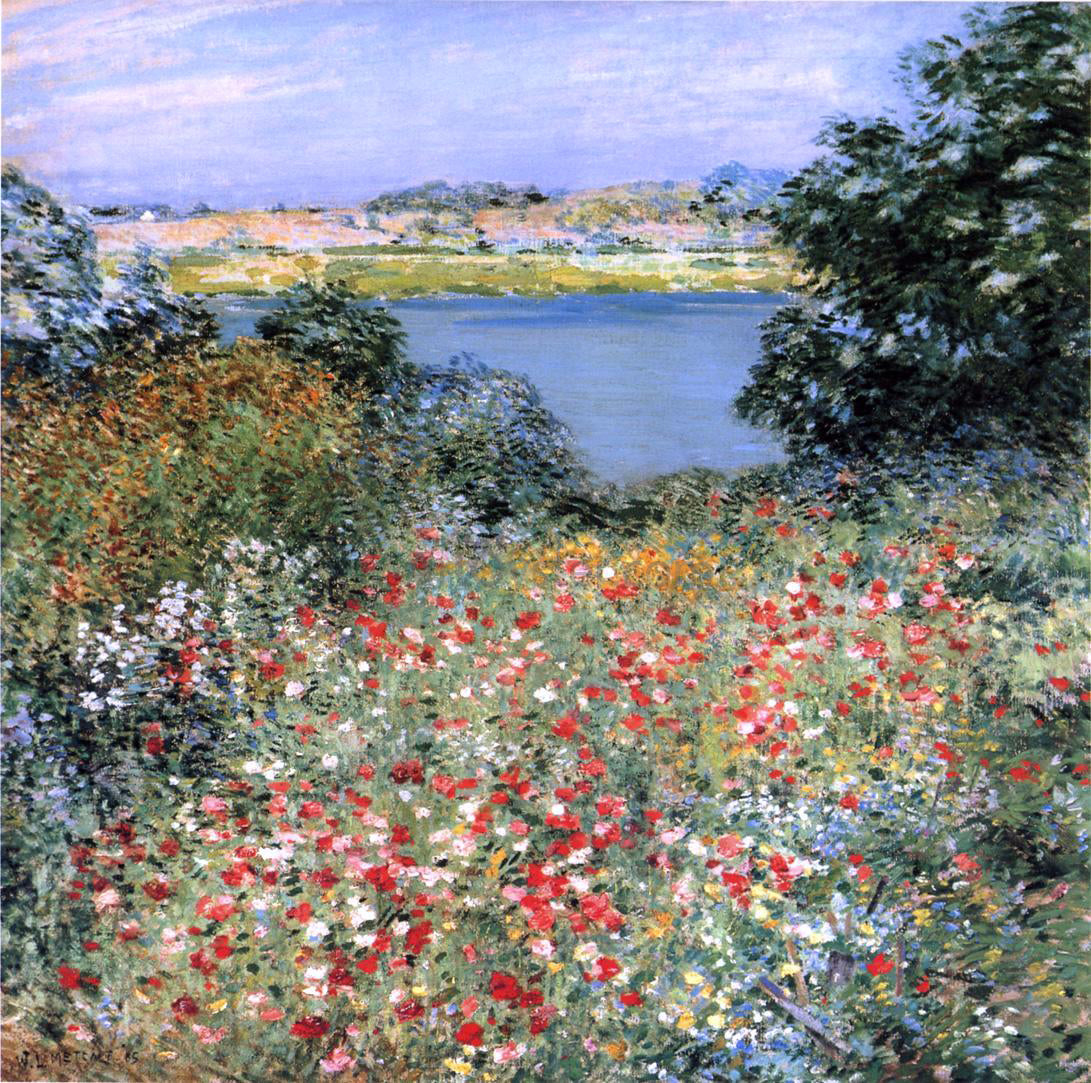 Willard Leroy Metcalf A Poppy Garden - Hand Painted Oil Painting