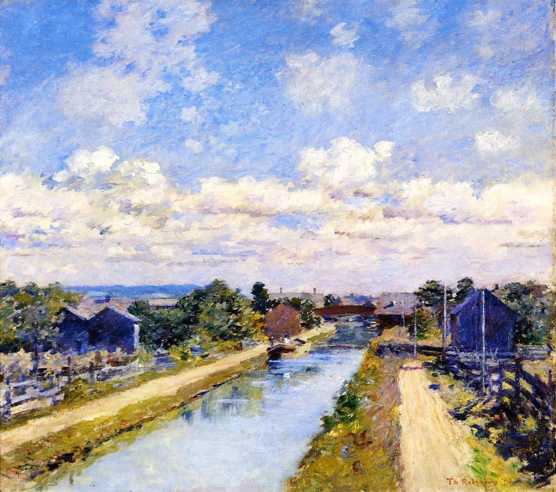 Theodore Robinson Port Ben, Delaware and Hudson Canal - Hand Painted Oil Painting