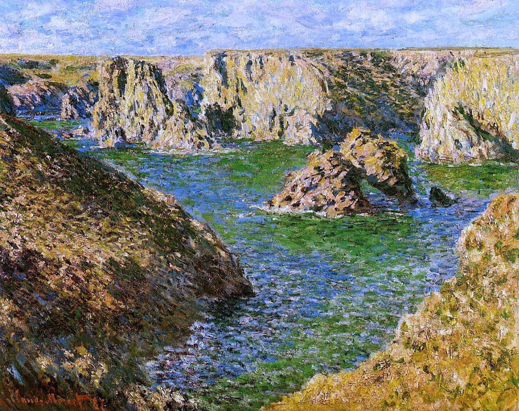 Claude Oscar Monet Port Donnant, Belle Ile - Hand Painted Oil Painting