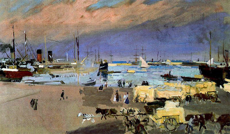 Joaquin Sorolla Y Bastida Port Valencia - Hand Painted Oil Painting