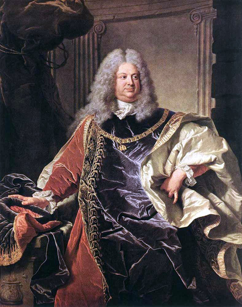 Hyacinthe Rigaud Portait of Count Sinzendorf - Hand Painted Oil Painting