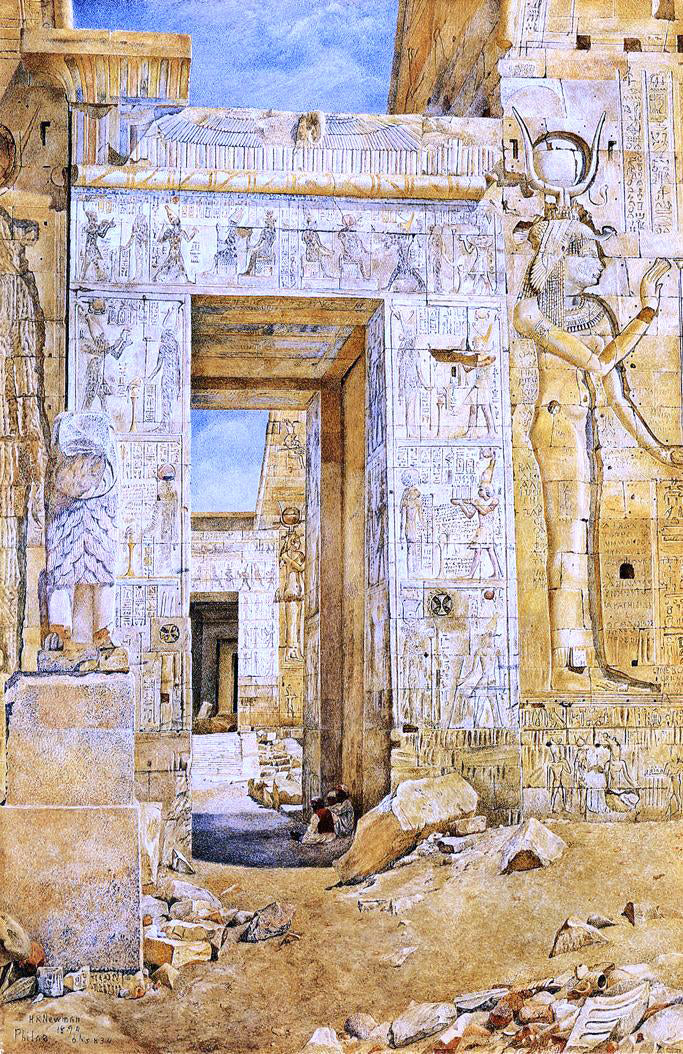 Henry Roderick Newman A Portal of Nectanebus, Philae - Hand Painted Oil Painting