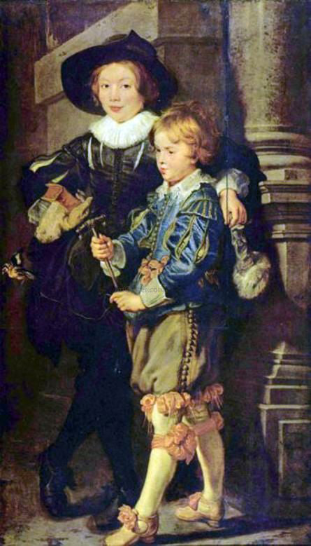 Peter Paul Rubens Portret von Albert und Nicolas, Sohne des Kunstlers - Hand Painted Oil Painting