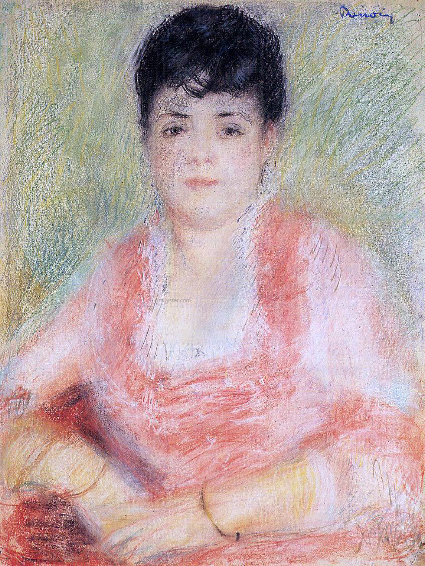 Pierre Auguste Renoir Portrait in a Pink Dress - Hand Painted Oil Painting