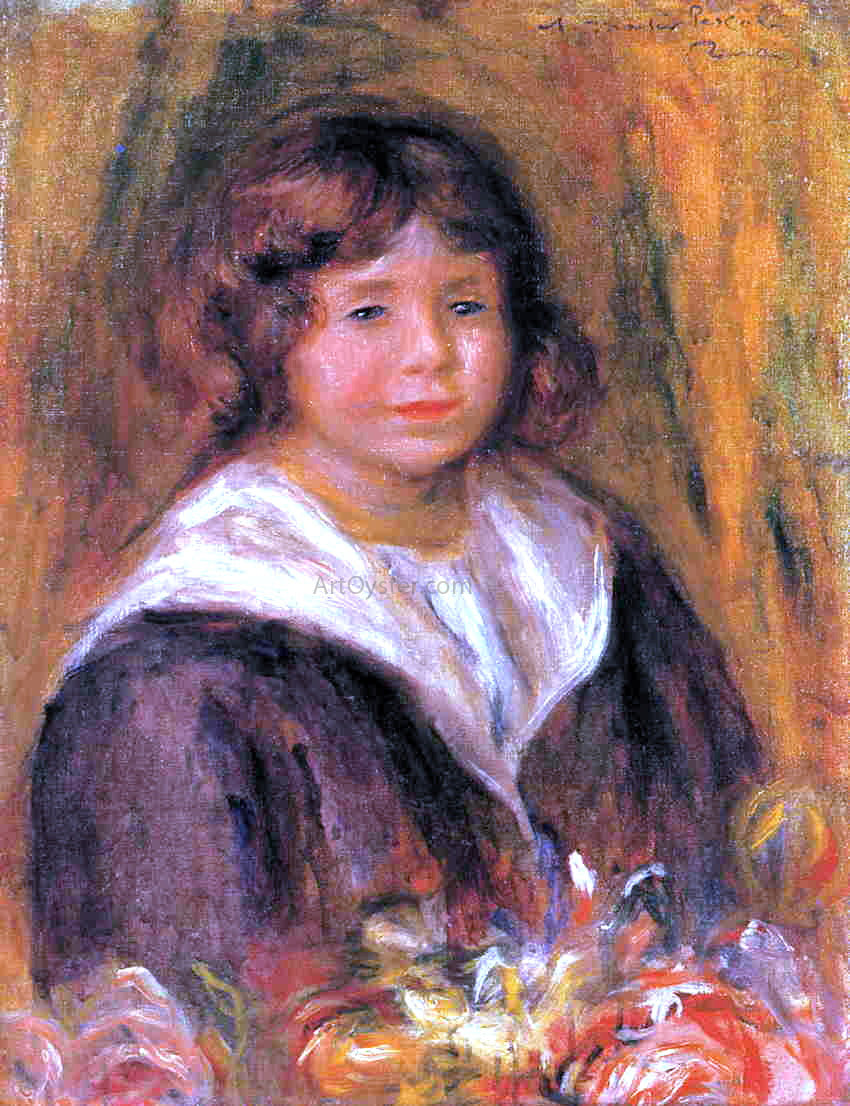 Pierre Auguste Renoir Portrait of a Boy (Jean Pascalis) - Hand Painted Oil Painting
