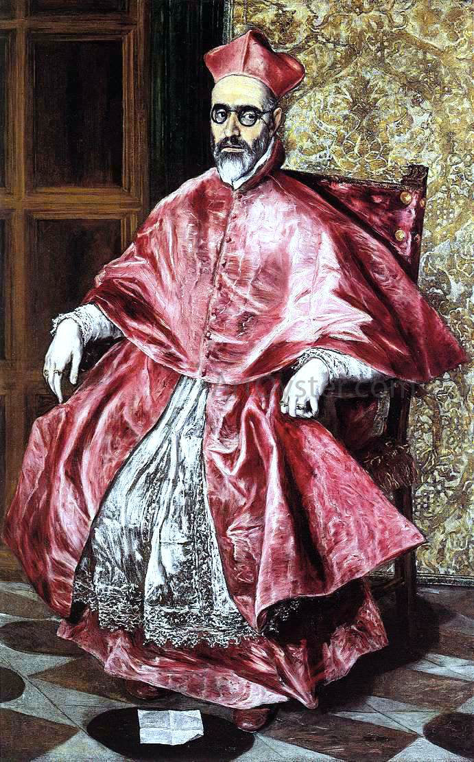 El Greco Portrait of a Cardinal - Hand Painted Oil Painting