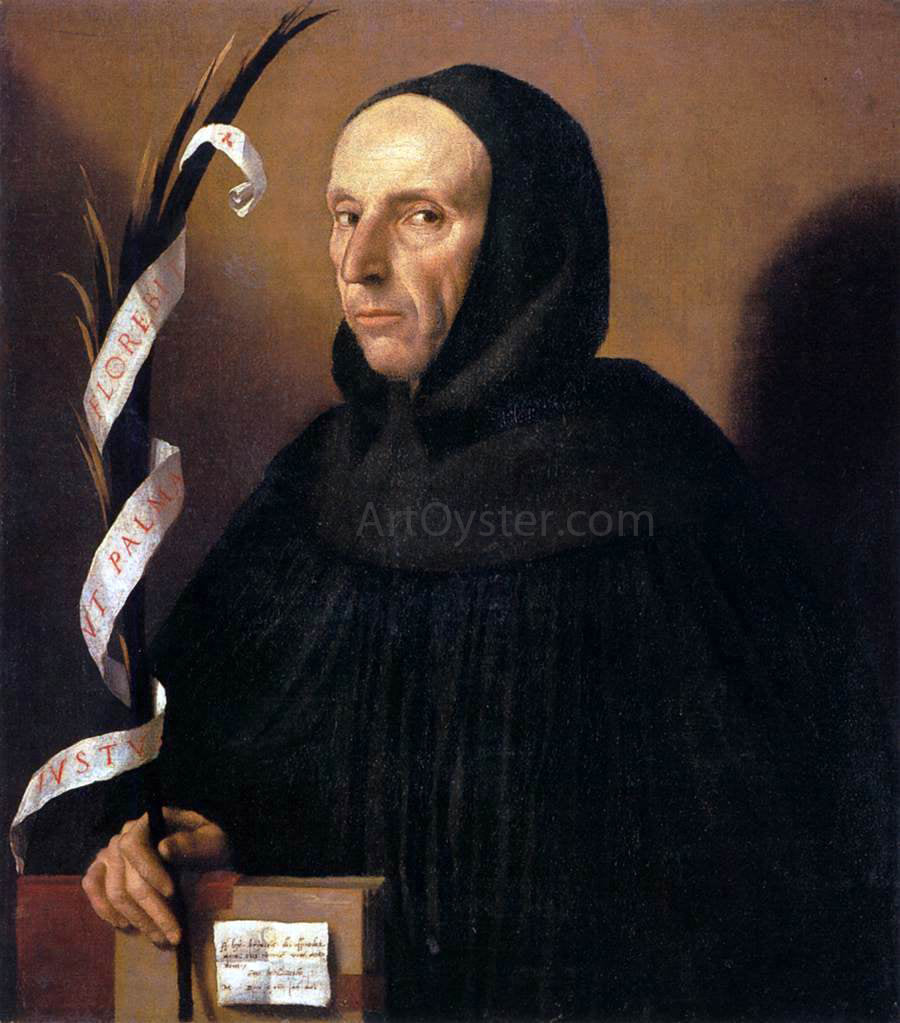 Moretto Da Brescia Portrait of a Dominican, Presumed to be Girolamo Savonarola - Hand Painted Oil Painting
