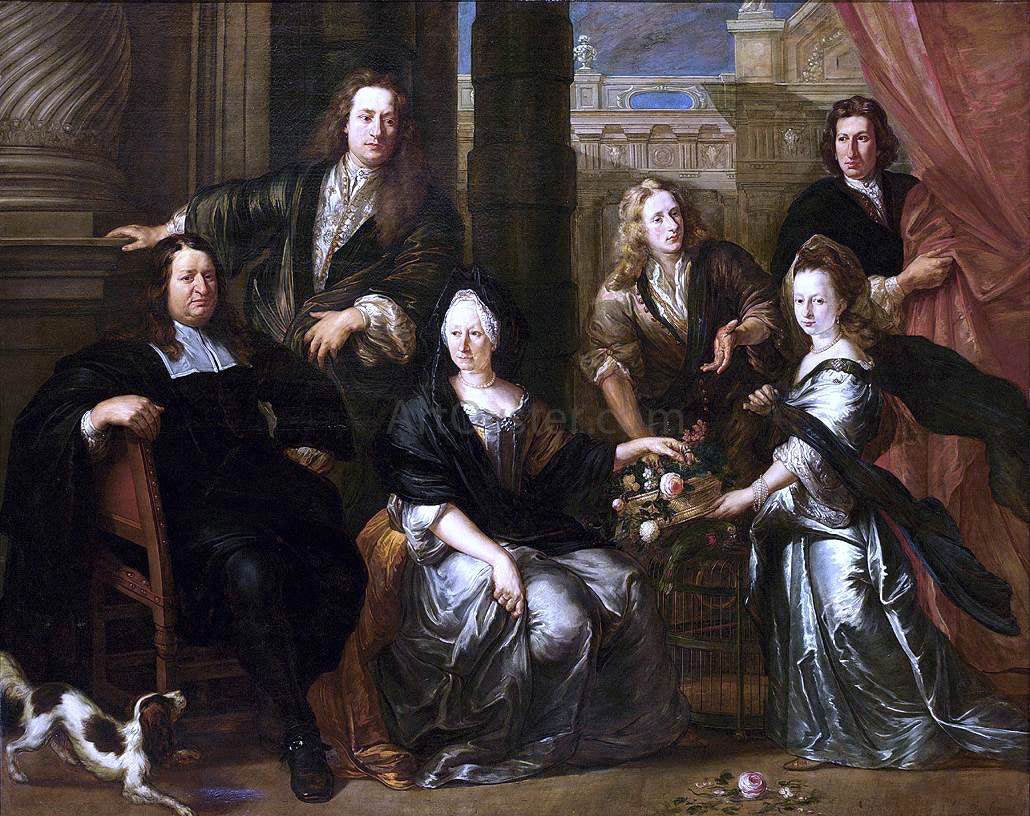 Jan Anthonie Coxcie Portrait of a Family - Hand Painted Oil Painting