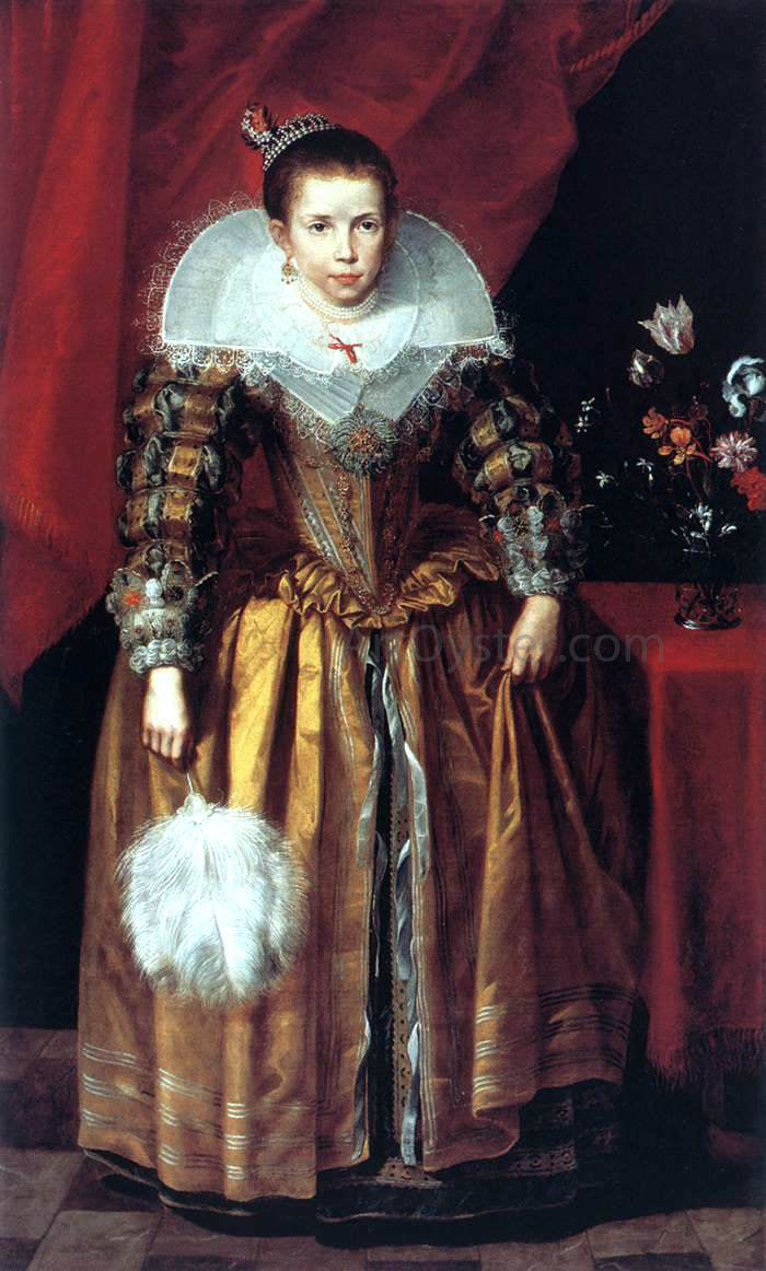 Cornelis De Vos Portrait of a Girl at the Age of 10 - Hand Painted Oil Painting