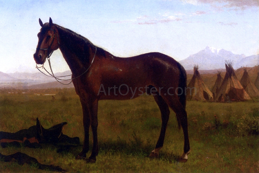 Albert Bierstadt Portrait of a Horse - Hand Painted Oil Painting