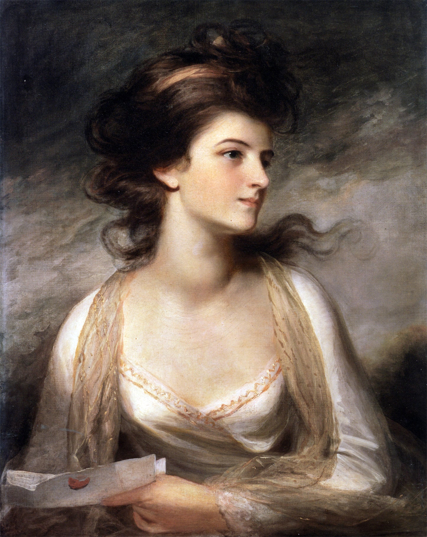  John Hoppner Portrait of a Lady - Hand Painted Oil Painting