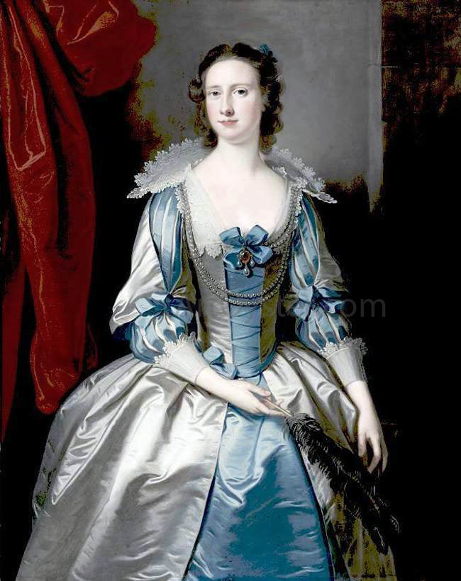 Thomas Hudson Portrait of a Lady - Hand Painted Oil Painting