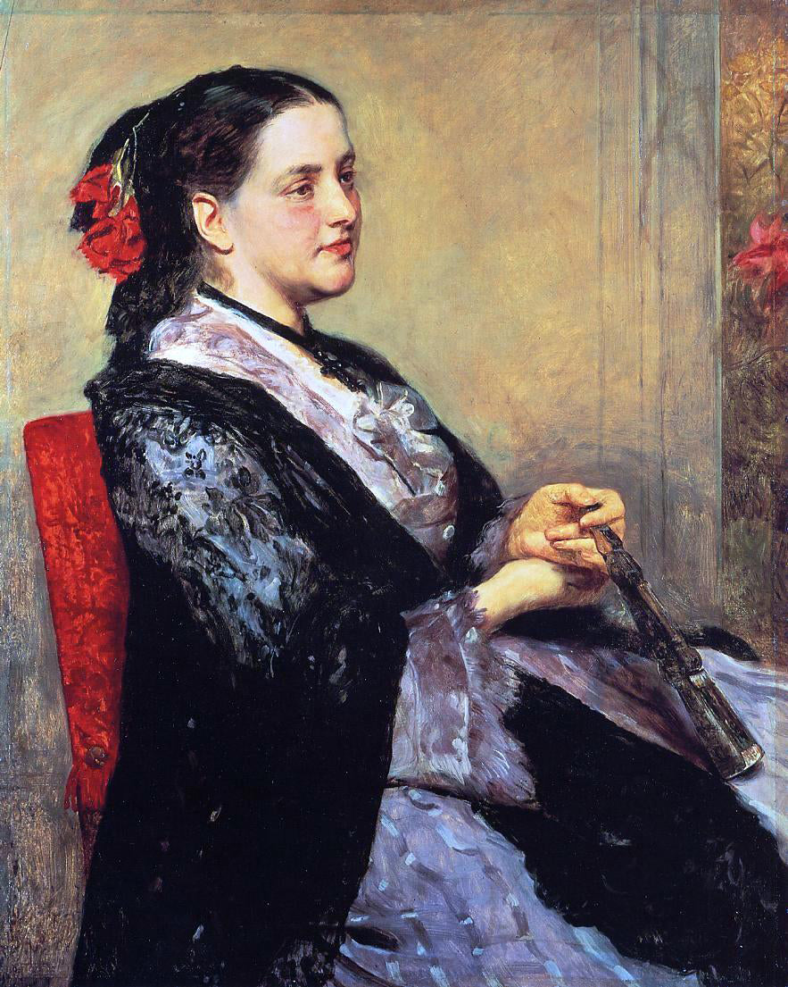 Mary Cassatt Portrait of a Lady of Seville - Hand Painted Oil Painting
