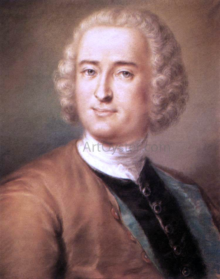 Rosalba Carriera Portrait of a Man - Hand Painted Oil Painting